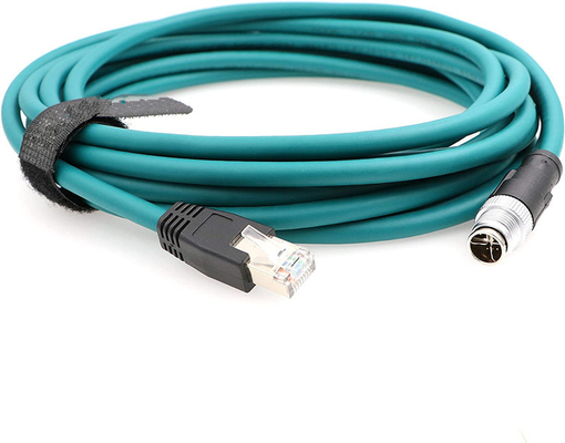 M12 8 Pozycja X Kod do RJ45 Kabel Ethernet Przemysłowy Do Cognex In 8200 8400 Series IP67 wodoodporny