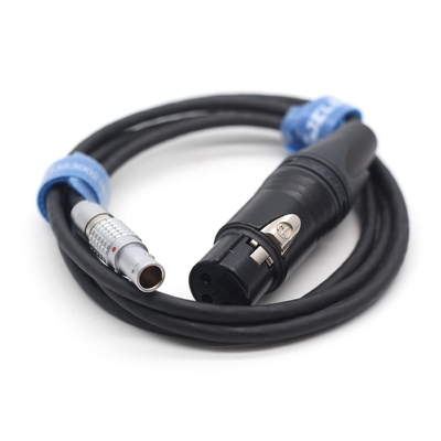 45cm Alexa Mini Audio In Kabel XLR 3 Pin To Lemo 0B 6 Pin Męski Port Audio Podwójna linia włączająca