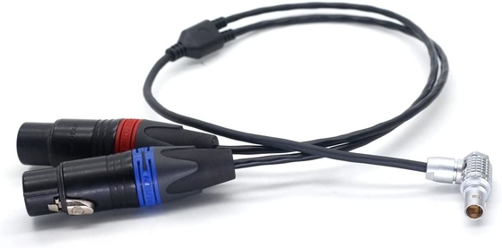 Arri Alexa Mini LF Audio Cable XLR 3 Pin To Right Angle 0B 6 Pin Male Connector Audio Podwójny kanał