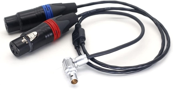 Arri Alexa Mini LF Audio Cable XLR 3 Pin To Right Angle 0B 6 Pin Male Connector Audio Podwójny kanał