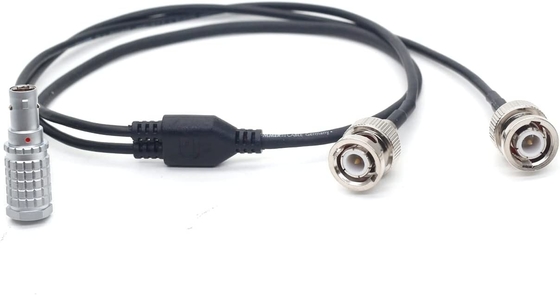 Urządzenia dźwiękowe XL-LB2 0B 5pin Prawy kąt do podwójnego kodu czasu BNC Kabel wejściowy wyjściowy 60cm