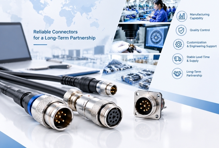 Najnowsze blogi firmy How to Evaluate a Circular Connector Manufacturer for Long-Term Supply?