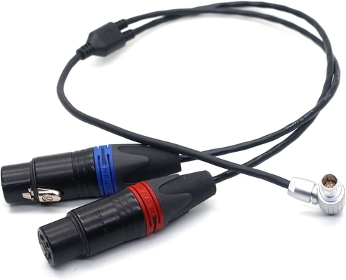 kupować Arri Alexa Mini LF Audio Cable XLR 3 Pin To Right Angle 0B 6 Pin Male Connector Audio Podwójny kanał produkcja online
