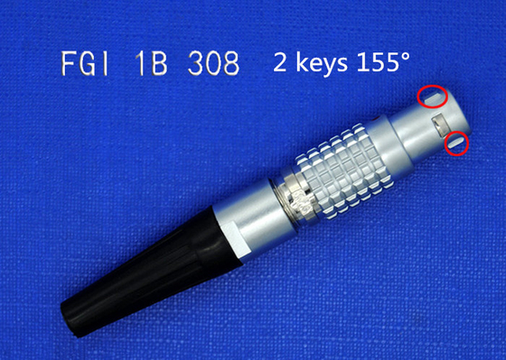 FGI 1B 308 8 pinowe okrągłe złącza kablowe do kabla danych firmy Leica, 2 klucze 155-stopniowe złącza kablowe